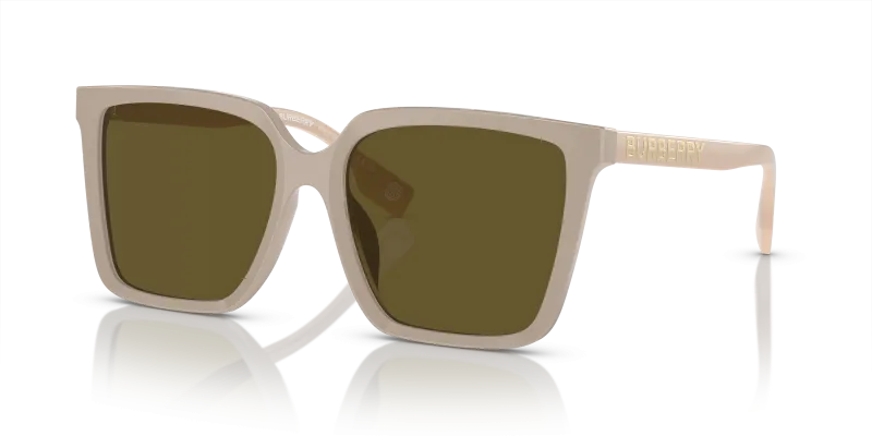 แว่นกันแดด Burberry BE4411D-380773 Beige Dark Brown แว่นกันแดด Burberry BE4411D-380773 ทรงสี่เหลี่ยมจัตุรัส กรอบสีเบจ เลนส์น้ำตาลเข้ม สำหรับผู้หญิง
