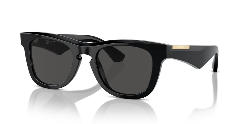 แว่นกันแดด Burberry BE4426F-300187 Black Dark Grey แว่นกันแดด Burberry BE4426F-300187 มุมเฉียง ดำขัดเงาทรงสี่เหลี่ยม เลนส์เทาเข้ม สำหรับผู้ชาย