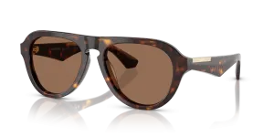 แว่นกันแดด Burberry BE4437U-300273 มุมเฉียง กรอบอะซิเตททรงนักบินสีฮาวานาเข้ม เลนส์น้ำตาลเข้ม สำหรับผู้ชาย