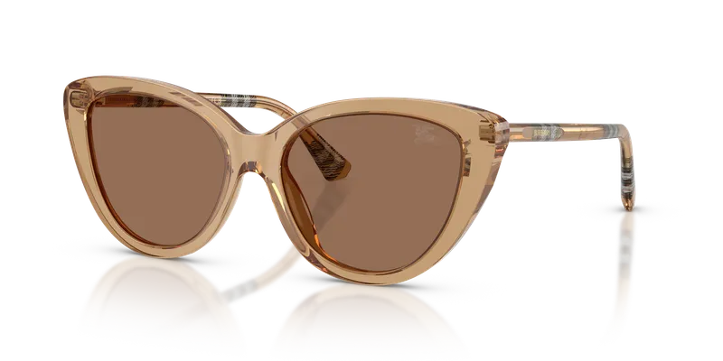 แว่นกันแดด Burberry BE4457F-416473 เบจคู่ขาสีทรายลายหมากรุก เลนส์น้ำตาลเข้ม ผู้หญิง