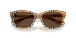 แว่นกันแดด Burberry BE4486-416373 Check Sand Dark Brown แว่นกันแดด Burberry BE4486-416373 close-up ด้านหน้า ลายหมากรุกสีทราย