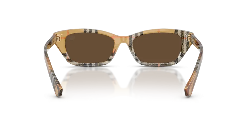 Burberry BE4488-416373 Check Sand Dark Brown ขาแว่นด้านใน