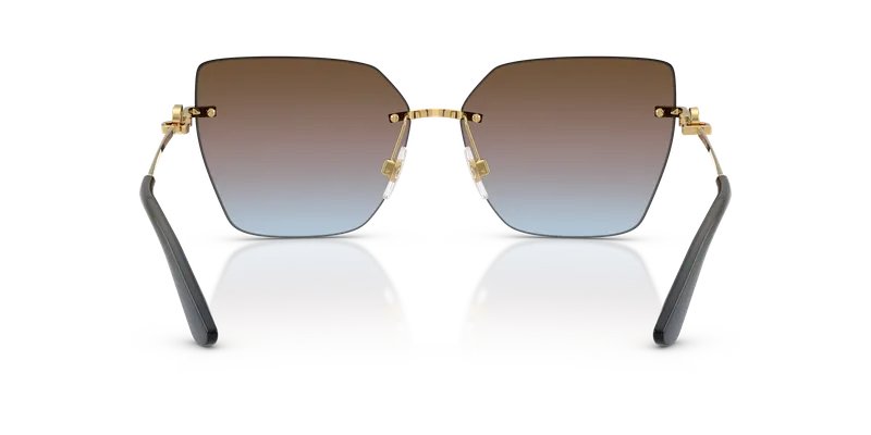 แว่นกันแดด Dolce & Gabbana DG2321-02/48 ด้านหลังโครงไร้ขอบกับแป้นจมูกปรับได้