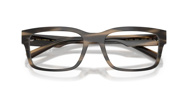 แว่นสายตา Dolce & Gabbana DG3352-3200 บุหรี่แถบ close-up ด้านหน้า
