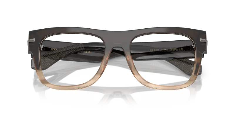 Dolce & Gabbana DG3407-3484 Gradient Striped Grey close-up ด้านหน้า