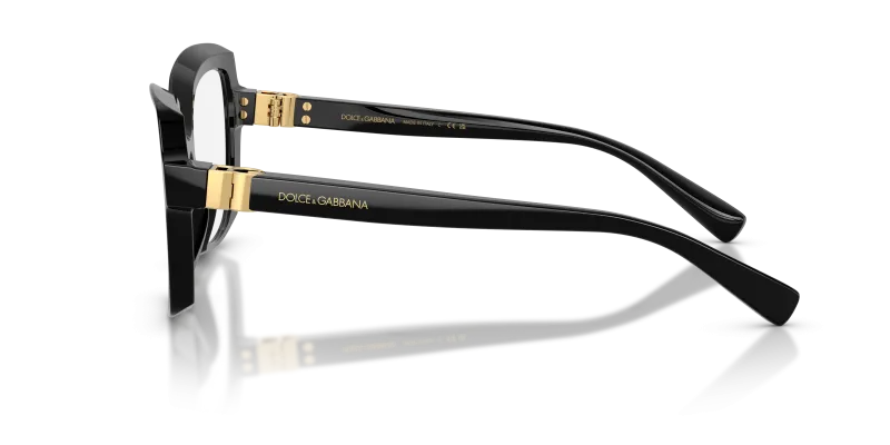 แว่นสายตา Dolce & Gabbana DG3413-501 มุมข้าง ขาแว่นอะซิเตทสีดำ