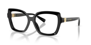 แว่นสายตา Dolce & Gabbana DG3413-501 มุมเฉียง กรอบอะซิเตททรงผีเสื้อสีดำ สำหรับผู้หญิง