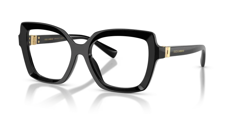 กรอบแว่นสายตา Dolce & Gabbana DG3413-501 Black แว่นสายตา Dolce & Gabbana DG3413-501 มุมเฉียง กรอบอะซิเตททรงผีเสื้อสีดำ สำหรับผู้หญิง