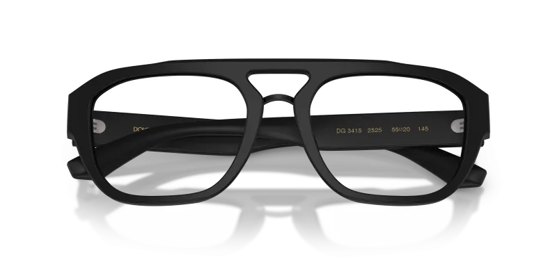แว่นสายตา Dolce & Gabbana DG3415-2525 ดำด้าน close-up ด้านหน้า