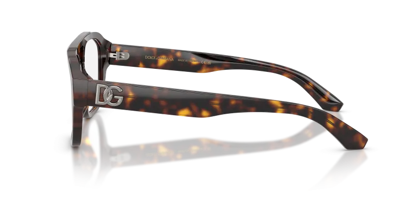แว่นสายตา Dolce & Gabbana DG3415-502 มุมข้าง ขาแว่นอะซิเตทลายเต่าสีฮาวานา