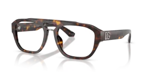 แว่นสายตา Dolce & Gabbana DG3415-502 ทรงนักบิน กรอบอะซิเตทลายเต่าสีฮาวานา สำหรับผู้ชาย