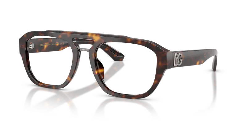กรอบแว่นสายตา Dolce & Gabbana DG3415-502 Havana แว่นสายตา Dolce & Gabbana DG3415-502 ทรงนักบิน กรอบอะซิเตทลายเต่าสีฮาวานา สำหรับผู้ชาย
