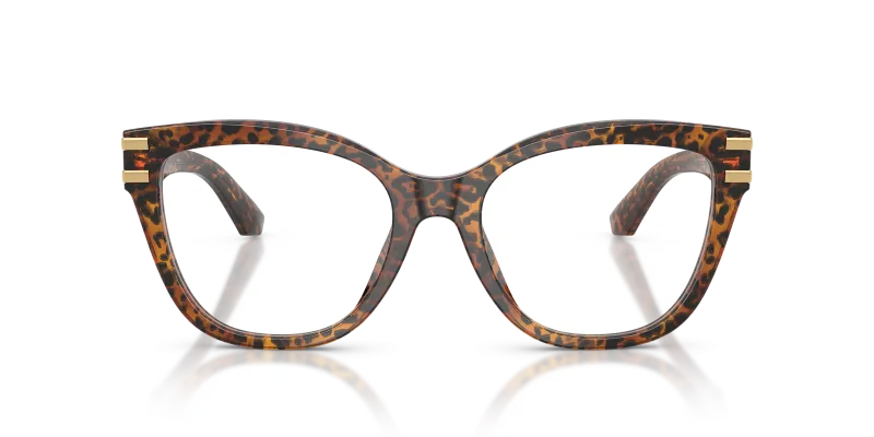 แว่นสายตา Dolce & Gabbana DG3418-3470 ด้านหน้า กรอบอะซิเตทสีน้ำตาลโปร่งใส
