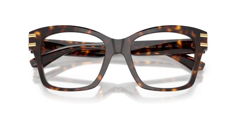 Dolce & Gabbana DG3419-502 ฮาวานา close-up ด้านหน้า