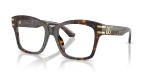 แว่นสายตา Dolce & Gabbana DG3419-502 มุมเฉียง กรอบอะซิเตทลายเต่าสีฮาวานาขัดเงา เต็มขอบ สำหรับผู้หญิง