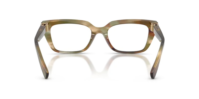 แว่นสายตา Dolce & Gabbana DG3436-3446 สีเหลืองน้ำตาลลายเส้น ขาแว่นด้านใน