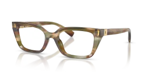 แว่นสายตา Dolce & Gabbana DG3436-3446 ทรงสี่เหลี่ยมสีเหลืองน้ำตาลลายเส้น สำหรับผู้หญิง