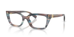 แว่นสายตา Dolce & Gabbana DG3436-3448 ทรงสี่เหลี่ยมอะซิเตทแถบน้ำเงิน สำหรับผู้หญิง