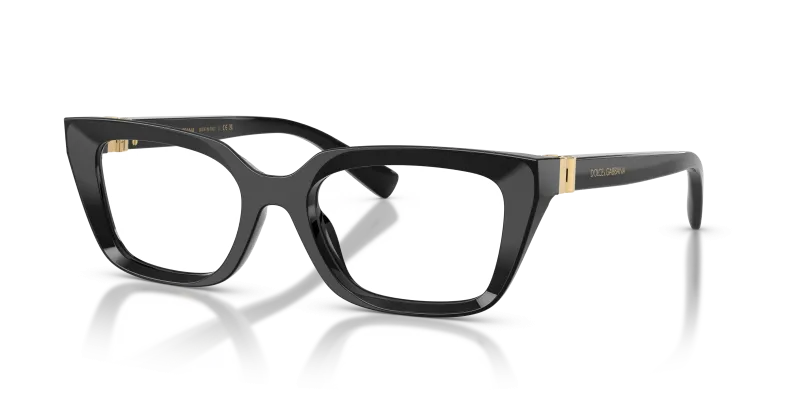 แว่นสายตา Dolce & Gabbana DG3436-501 ทรงสี่เหลี่ยมอะซิเตทสีดำ สำหรับผู้หญิง