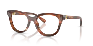 แว่นสายตา Dolce & Gabbana DG3437-3221 ทรงแฟนทอสอะซิเตทแถบน้ำตาล สำหรับผู้หญิง
