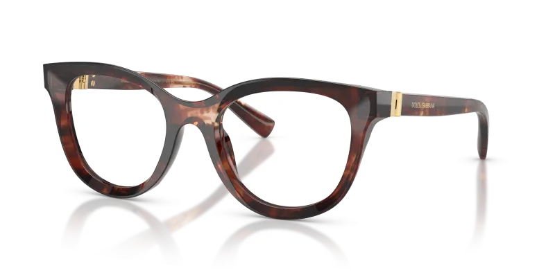 แว่นสายตา Dolce & Gabbana DG3437-3222 ทรงแฟนทอสอะซิเตทฮาวานาแดงเข้ม สำหรับผู้หญิง
