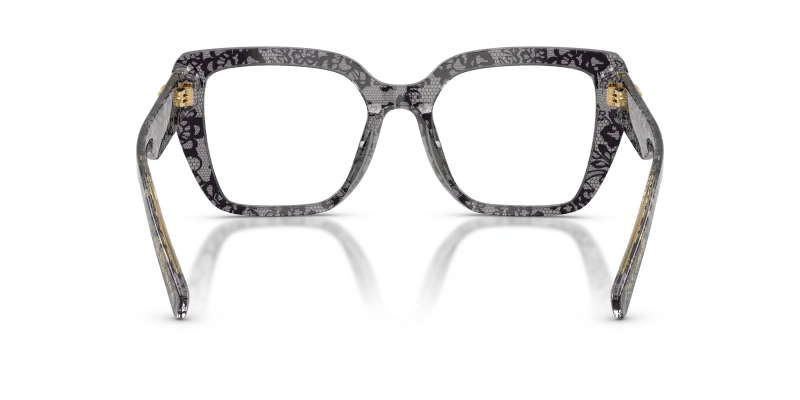Dolce & Gabbana DG3441-3471 ลายพิมพ์ลูกไม้สีดำ ขาแว่นด้านใน