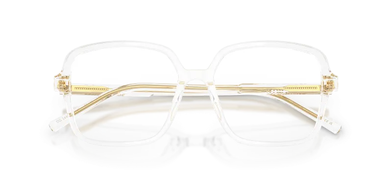 แว่นสายตา Dolce & Gabbana DG3442-3133 สีคริสตัล close-up ด้านหน้า
