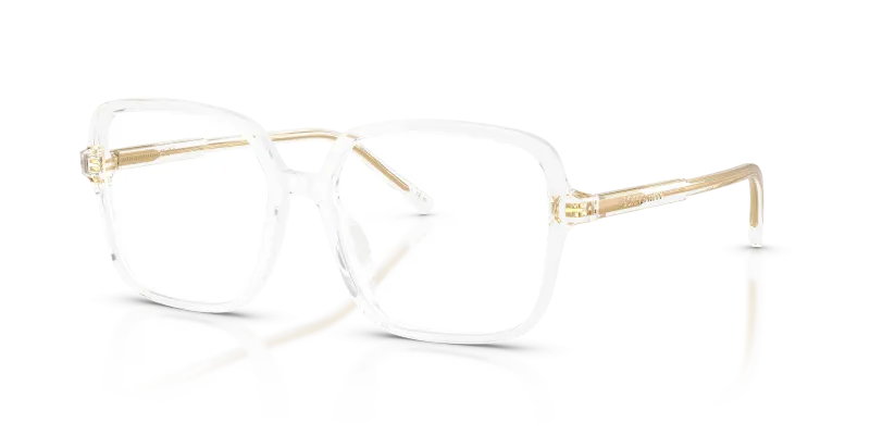 แว่นสายตา Dolce & Gabbana DG3442-3133 ทรงสี่เหลี่ยมจัตุรัสอะซิเตทสีคริสตัล สำหรับผู้หญิง