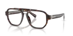 แว่นสายตา Dolce & Gabbana DG3447-502 มุมเฉียง กรอบอะซิเตททรงนักบินสีฮาวานาลายเต่าผิวขัดเงา สำหรับผู้ชาย
