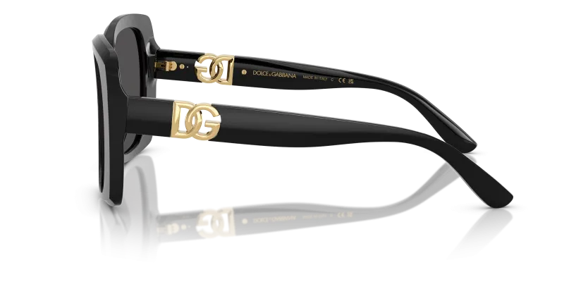แว่นกันแดด Dolce & Gabbana DG4475-501/87 มุมข้าง ขาแว่นสีดำ