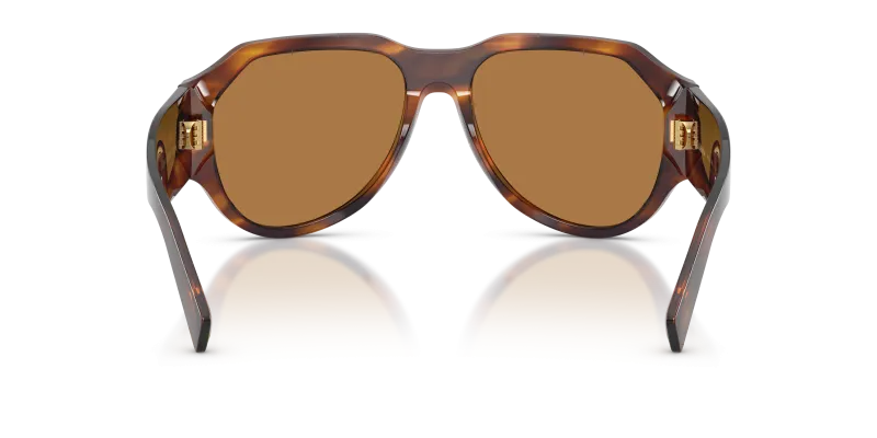 แว่นกันแดด Dolce & Gabbana DG4504-306373 แถบน้ำตาล ขาแว่นด้านใน