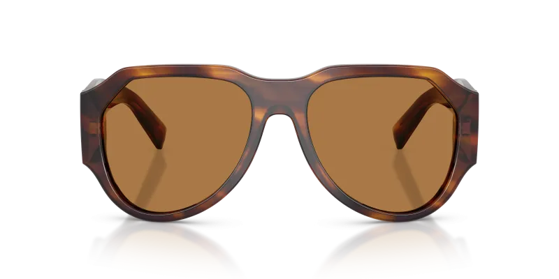 แว่นกันแดด Dolce & Gabbana DG4504-306373 แถบน้ำตาล ด้านหน้า