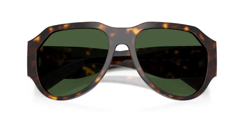 แว่นกันแดด Dolce & Gabbana DG4504-502/71 ฮาวานา close-up ด้านหน้า