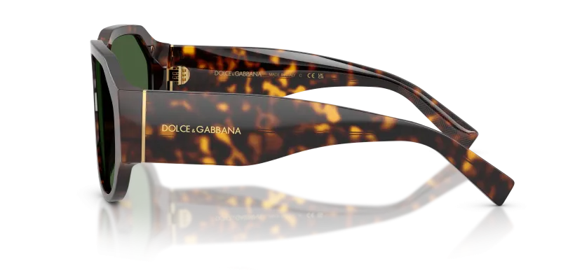 แว่นกันแดด Dolce & Gabbana DG4504-502/71 มุมข้าง ขาแว่นอะซิเตทลายฮาวานา