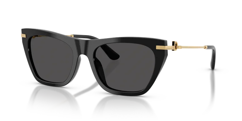 แว่นกันแดด Dolce & Gabbana DG4511-501/87 Black Dark Grey แว่นกันแดด Dolce & Gabbana DG4511-501/87 มุมเฉียง กรอบอะซิเตทสีดำขัดเงา เลนส์เทาเข้ม ทรงสี่เหลี่ยมจัตุรัส สำหรับผู้หญิง