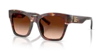 แว่นกันแดด Dolce & Gabbana DG4512-322274 มุมเฉียง กรอบอะซิเตทฮาวานาแดงเข้มขัดเงา เลนส์น้ำตาลไล่ระดับ สำหรับผู้หญิง