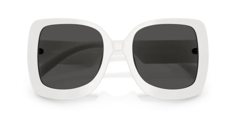แว่นกันแดด Dolce & Gabbana DG4513-331287 กรอบขาว close-up ด้านหน้า