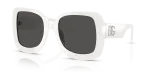 แว่นกันแดด Dolce & Gabbana DG4513-331287 ทรงสี่เหลี่ยมจัตุรัสกรอบขาว เลนส์เทาเข้ม สำหรับผู้หญิง