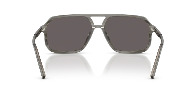 Dolce & Gabbana DG4541-347987 เทาลายแถบ ขาแว่นด้านใน