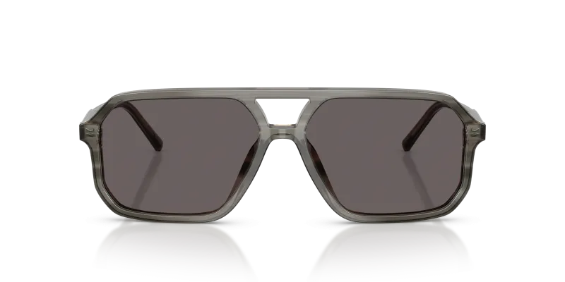 แว่นกันแดด Dolce & Gabbana DG4541-347987 เทาลายแถบ ด้านหน้า