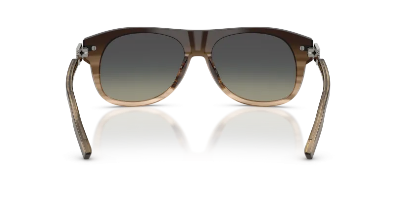 แว่นกันแดด Dolce & Gabbana DG4546-348411 ไล่ระดับสีเทาแถบ ขาแว่นด้านใน