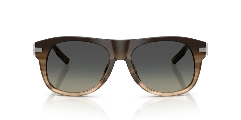 แว่นกันแดด Dolce & Gabbana DG4546-348411 ไล่ระดับสีเทาแถบ ด้านหน้า