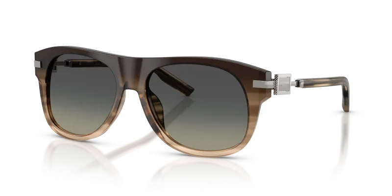 แว่นกันแดด Dolce & Gabbana DG4546-348411 ทรงสี่เหลี่ยมจัตุรัส เลนส์ไล่ระดับสีเทา สำหรับผู้ชาย