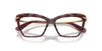 กรอบแว่นสายตา Dolce & Gabbana DG5025-3045 Transparent Bordeaux แว่นสายตา Dolce & Gabbana DG5025-3045 close-up ด้านหน้า สีบอร์โดโปร่งใส