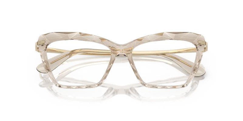 แว่นสายตา Dolce & Gabbana DG5025-3432 close-up ด้านหน้า สีคาเมลโปร่งใส