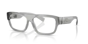 แว่นสายตา Dolce & Gabbana DG5114-3160 มุมเฉียง กรอบเทาโปร่งใสผิวขัดเงา เต็มขอบ สำหรับผู้ชาย