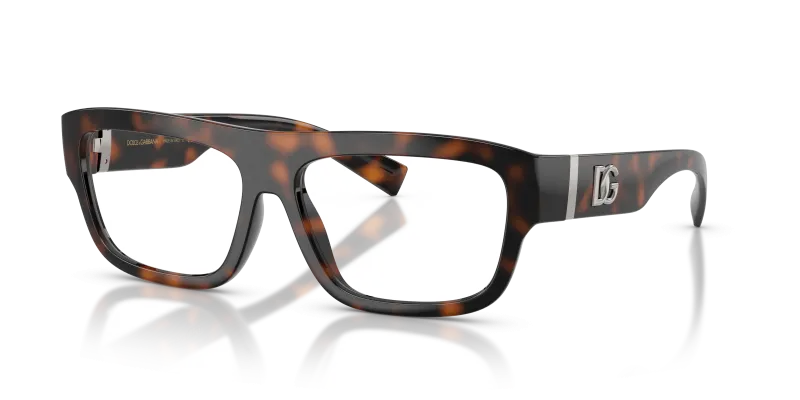 กรอบแว่นสายตา Dolce & Gabbana DG5114-502 Havana แว่นสายตา Dolce & Gabbana DG5114-502 มุมเฉียง กรอบฮาวานาลายเต่าผิวขัดเงา เต็มขอบ สำหรับผู้ชาย