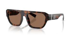 แว่นกันแดด Dolce & Gabbana DG6206-502/73 มุมเฉียง กรอบฮาวานาลายเต่าผิวขัดเงา เลนส์น้ำตาลเข้ม สำหรับผู้ชาย