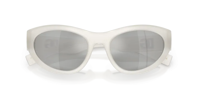 แว่นกันแดด Dolce & Gabbana DG6207-30398V ขาวสีขุ่น close-up ด้านหน้า