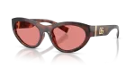 แว่นกันแดด Dolce & Gabbana DG6207-347684 Pink Havana Pink แว่นกันแดด Dolce & Gabbana DG6207-347684 ทรงตาแมวลายฮาวานาชมพู เลนส์ชมพู สำหรับผู้หญิง